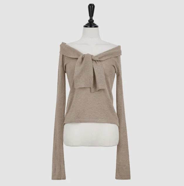 Knitted Top Women's Spring Fashion Knot