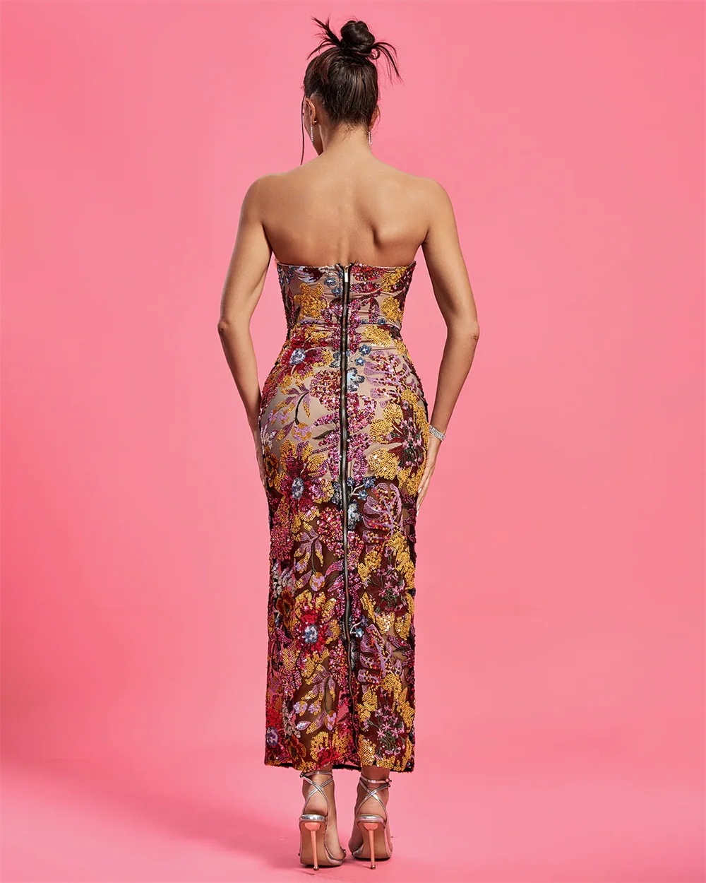 Fashionable Backless Slim Fit Long Dress