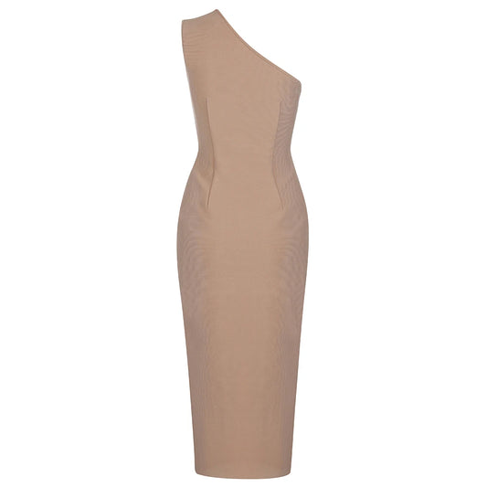 Dress Sexy Women Dress One Shoulder Bodycon.