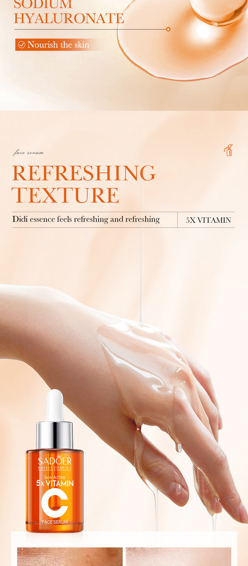 Vitamin C Hydrating Serum 5 functions Facial Moisturizing