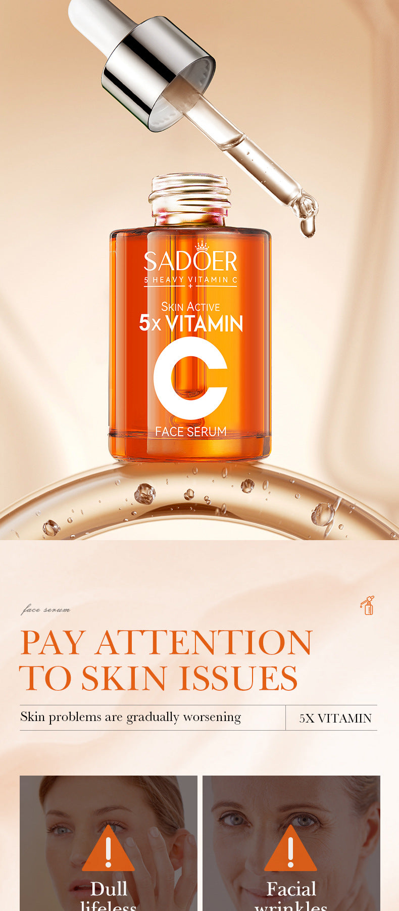 Vitamin C Hydrating Serum 5 functions Facial Moisturizing