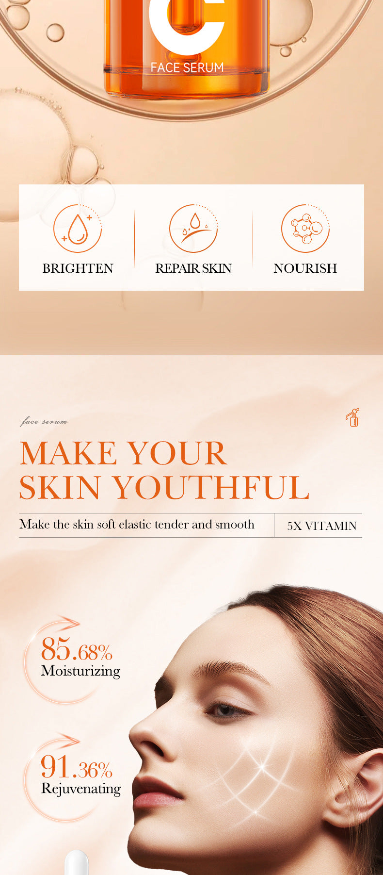 Vitamin C Hydrating Serum 5 functions Facial Moisturizing