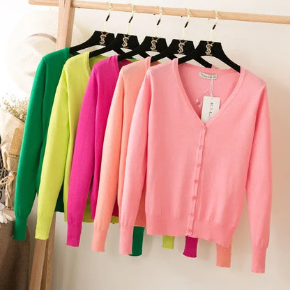 Loose Fit Knitted Top Plus Size Cardigan Sweater