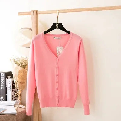 Loose Fit Knitted Top Plus Size Cardigan Sweater