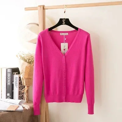 Loose Fit Knitted Top Plus Size Cardigan Sweater
