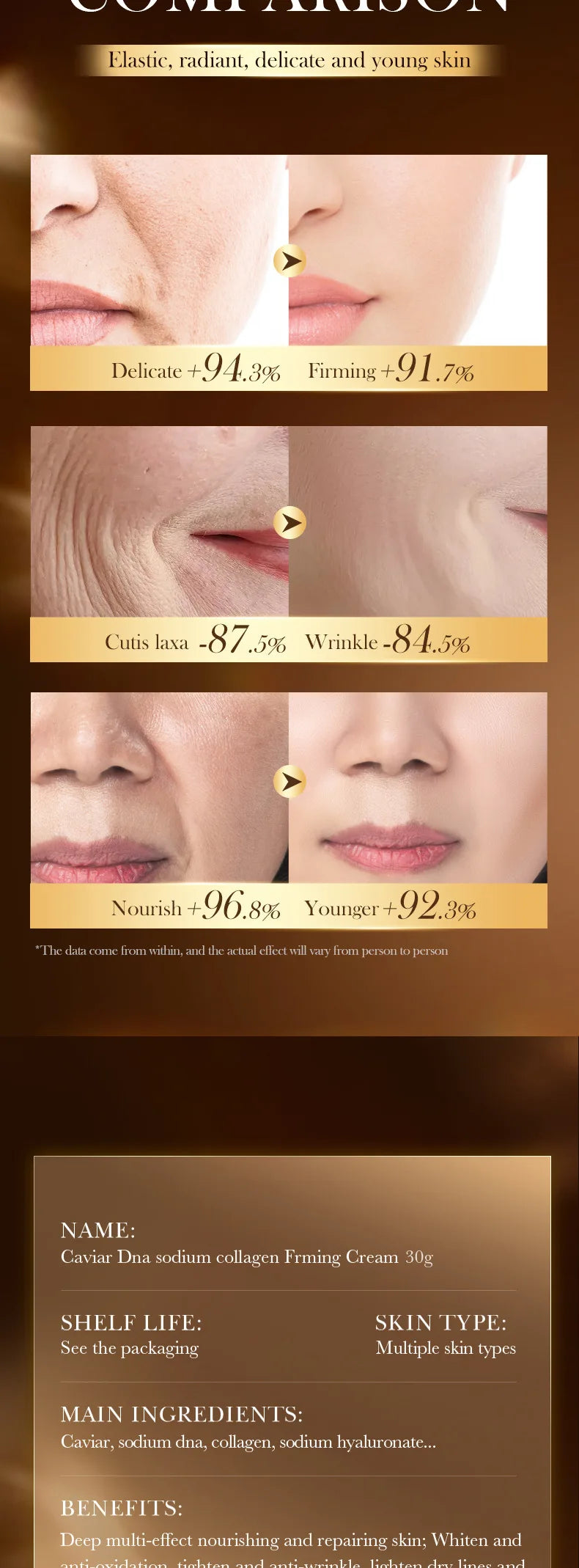 Caviar Anti-Wrinkle Face Cream Collagen Pearl