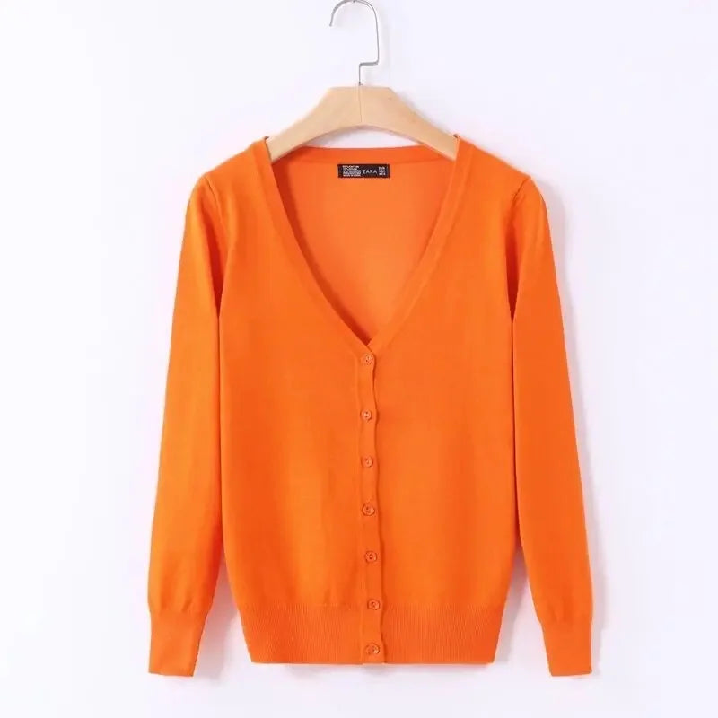 Loose Fit Knitted Top Plus Size Cardigan Sweater