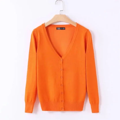 Loose Fit Knitted Top Plus Size Cardigan Sweater