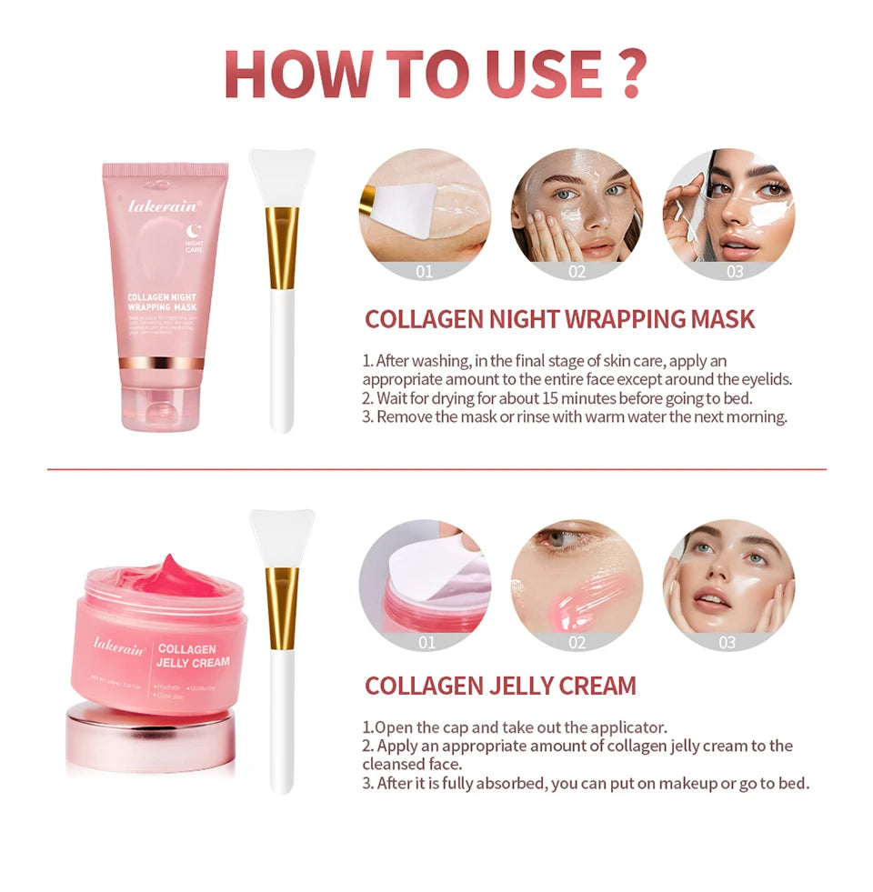Collagen Peeling Mask Tighten  With Brush