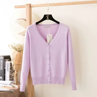Loose Fit Knitted Top Plus Size Cardigan Sweater