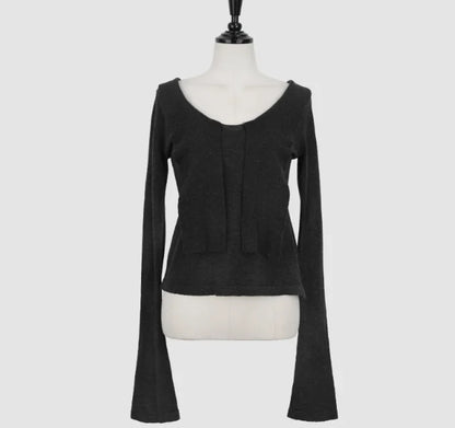 Knitted Top Women's Spring Fashion Knot