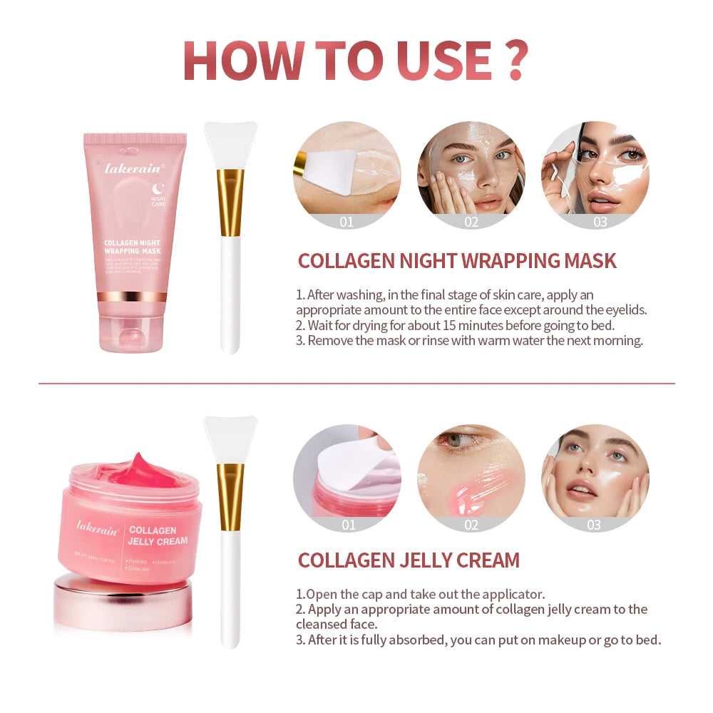 Collagen Peeling Mask Tighten  With Brush