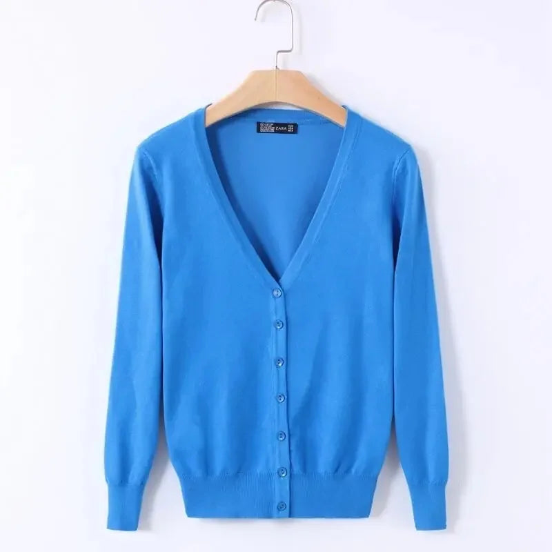 Loose Fit Knitted Top Plus Size Cardigan Sweater