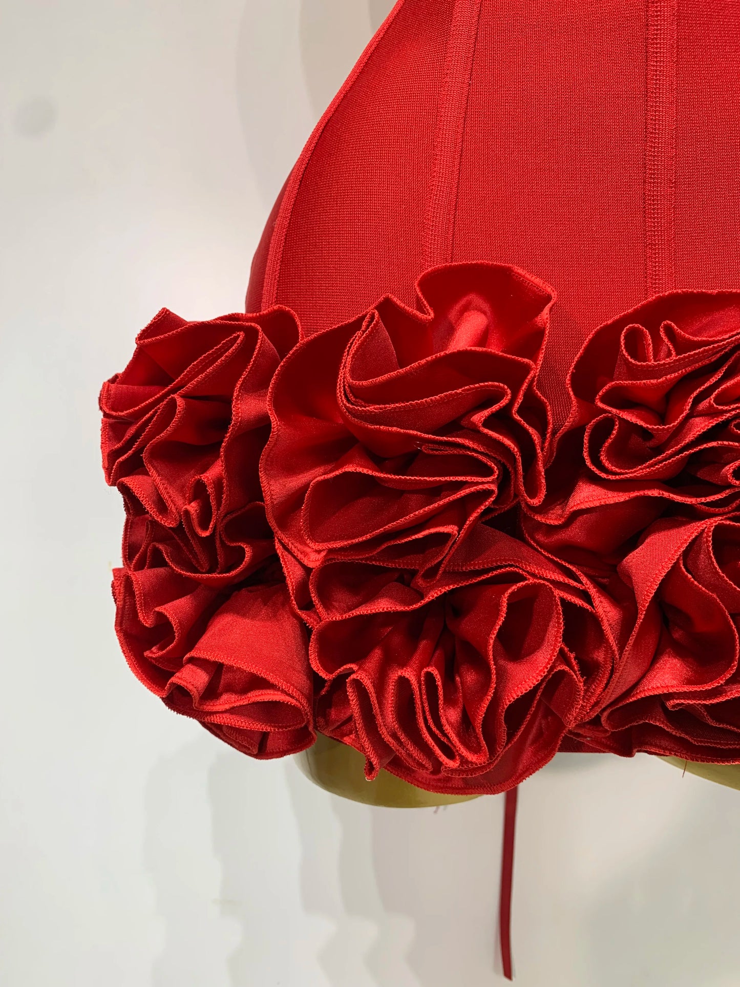 Sexy Strapless Backless Flower Embellished Mini Bandage Dress