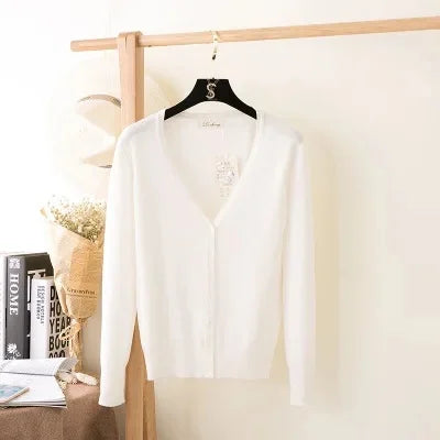 Loose Fit Knitted Top Plus Size Cardigan Sweater