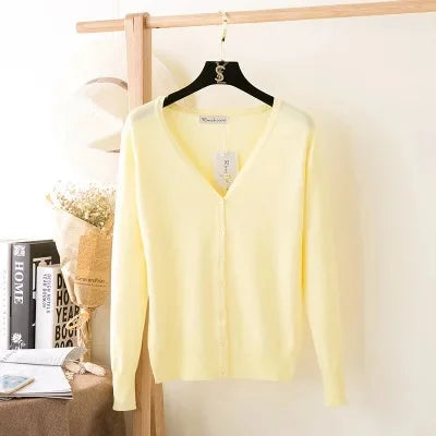 Loose Fit Knitted Top Plus Size Cardigan Sweater