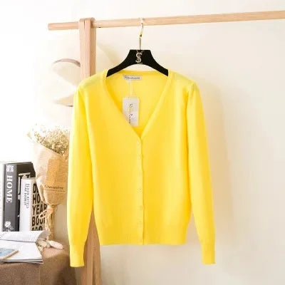 Loose Fit Knitted Top Plus Size Cardigan Sweater
