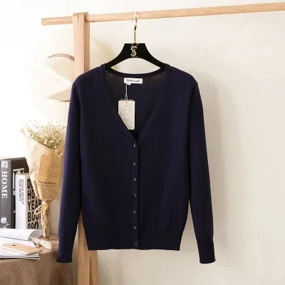 Loose Fit Knitted Top Plus Size Cardigan Sweater