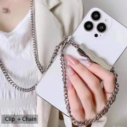 Mobile Phone Crossbody Chain stand Back Clip Holder.