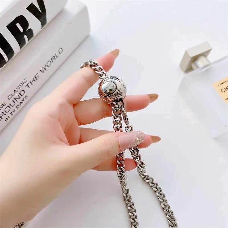 Mobile Phone Crossbody Chain stand Back Clip Holder.