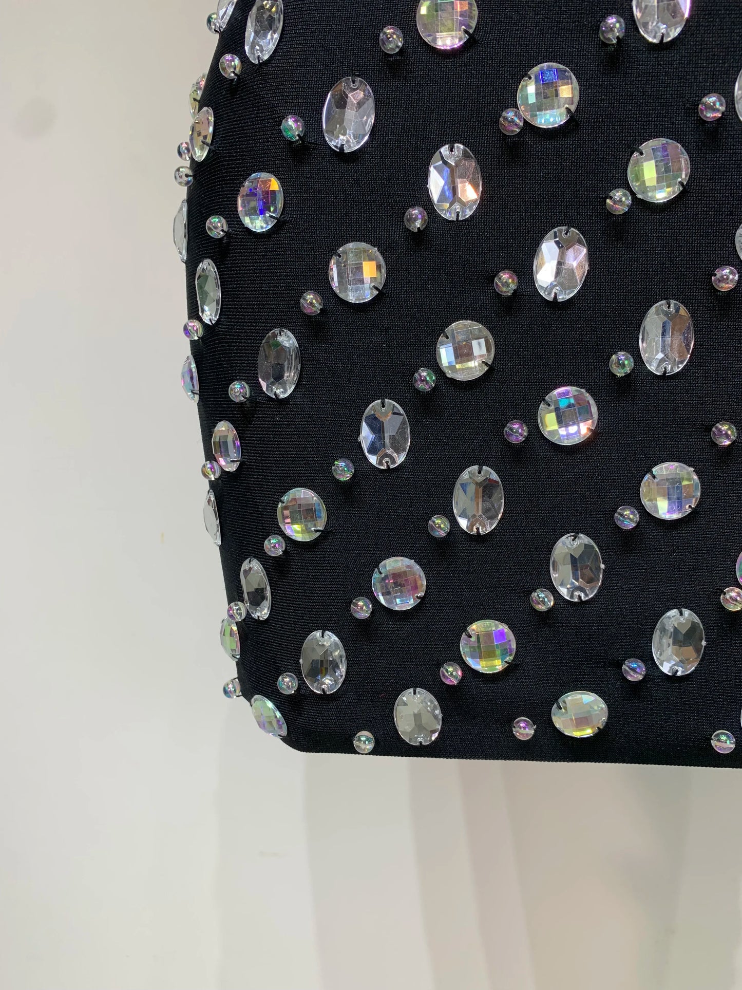 Sexy Rhinestones Bodycon Strapless Mini Dress Sleeveless Backless Fashion Evening Party Club